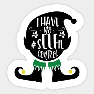 I Have No Selfie Control Sticker